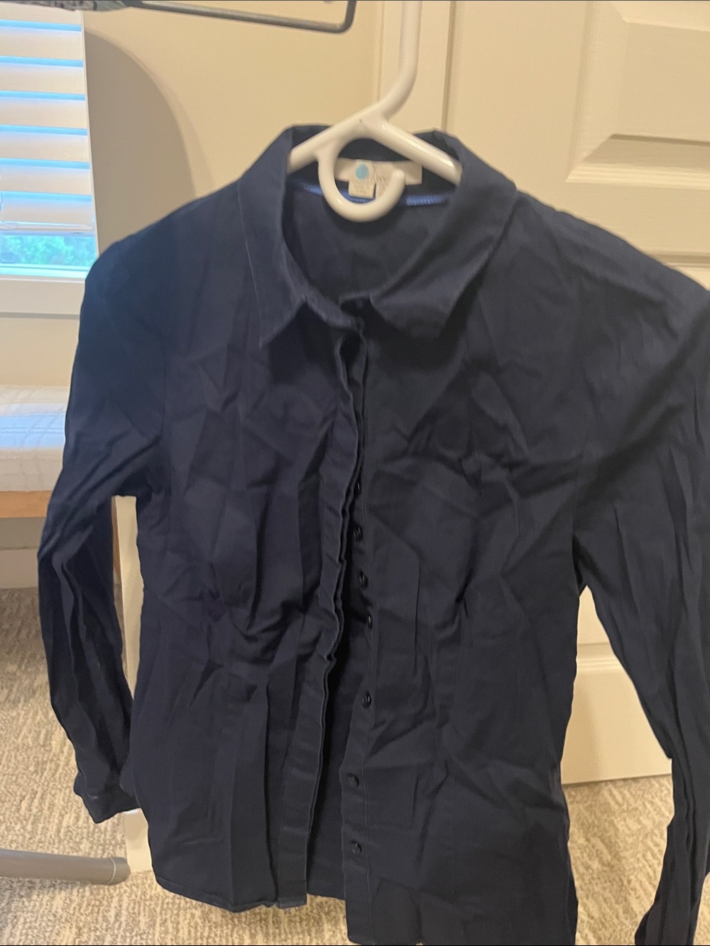 Boden Women’s Dark Navy Button-Down Dress Shirt